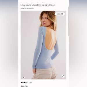 FREE PEOPLE LOW BACK SEAMLESS TOP